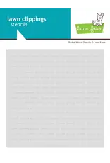 LAWN FAWN LAWN FAWN BASKET WEAVE 6x6  STENCIL SET 2/PK