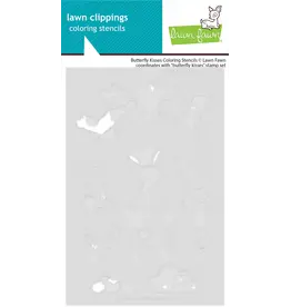LAWN FAWN LAWN FAWN BUTTERFLY KISSES COLORING STENCIL 2/PK