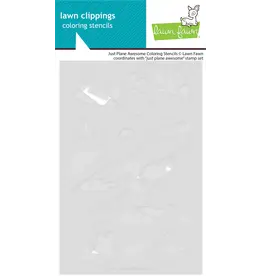 LAWN FAWN LAWN FAWN JUST PLANE AWESOME COLORING STENCIL 2/PK