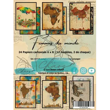 LE CHAOS CRÉATIF LE CHAOS CRÉATIF FEMMES DU MONDE 6x8 PAPER PAD