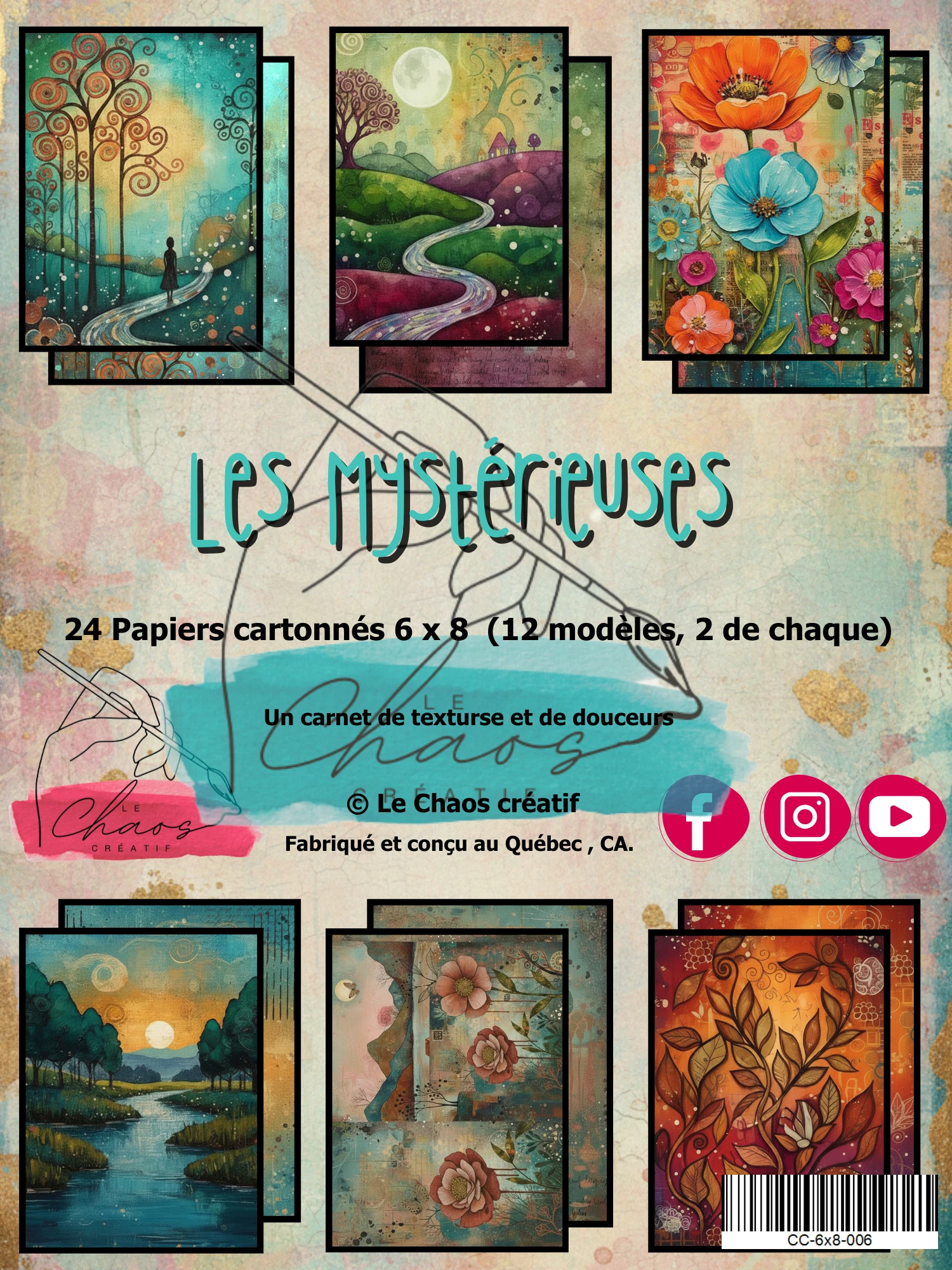 LE CHAOS CRÉATIF LE CHAOS CRÉATIF LES MYSTÉRIEUSES 6x8 PAPER PAD