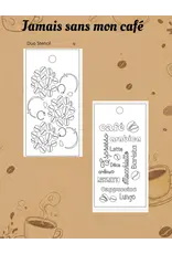 LE CHAOS CRÉATIF LE CHAOS CRÉATIF JAMAIS SANS MON CAFÉ GRAIN STENCIL SET