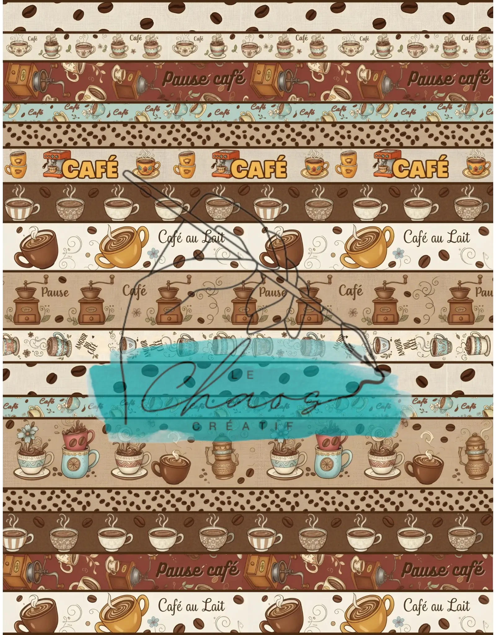 LE CHAOS CRÉATIF LE CHAOS CRÉATIF JAMAIS SANS MON CAFÉ WASHI TAPE