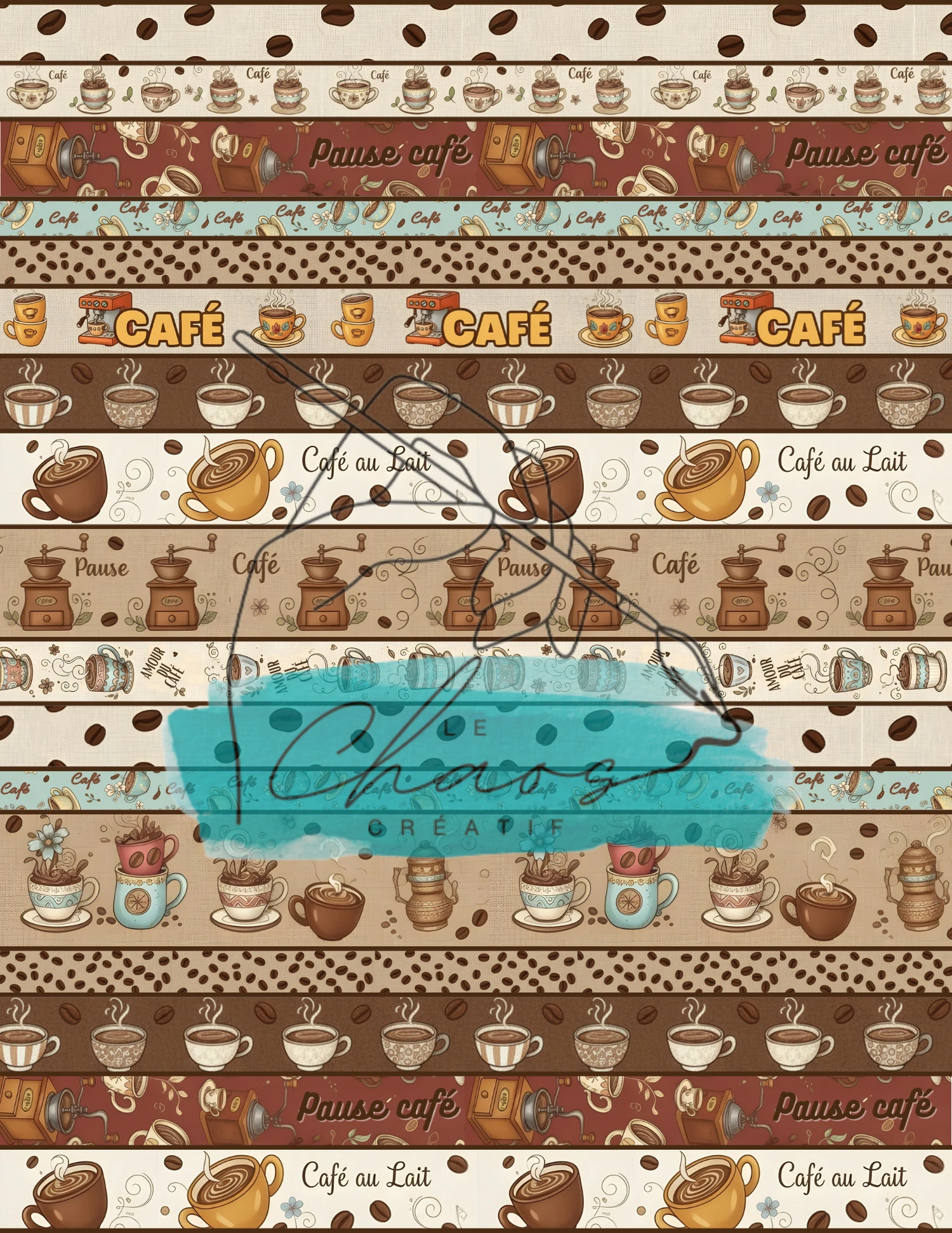 LE CHAOS CRÉATIF LE CHAOS CRÉATIF JAMAIS SANS MON CAFÉ WASHI TAPE