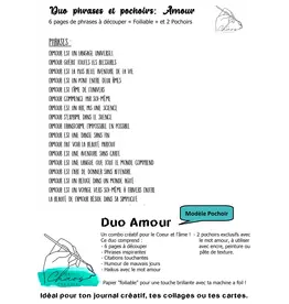 LE CHAOS CRÉATIF LE CHAOS CRÉATIF AMOUR FOILABLE CUT OUTS AND STENCIL DUO