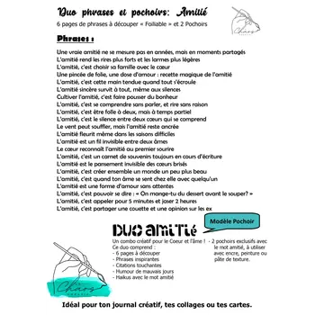 LE CHAOS CRÉATIF LE CHAOS CRÉATIF AMITIÉ FOILABLE CUT OUTS AND STENCIL DUO