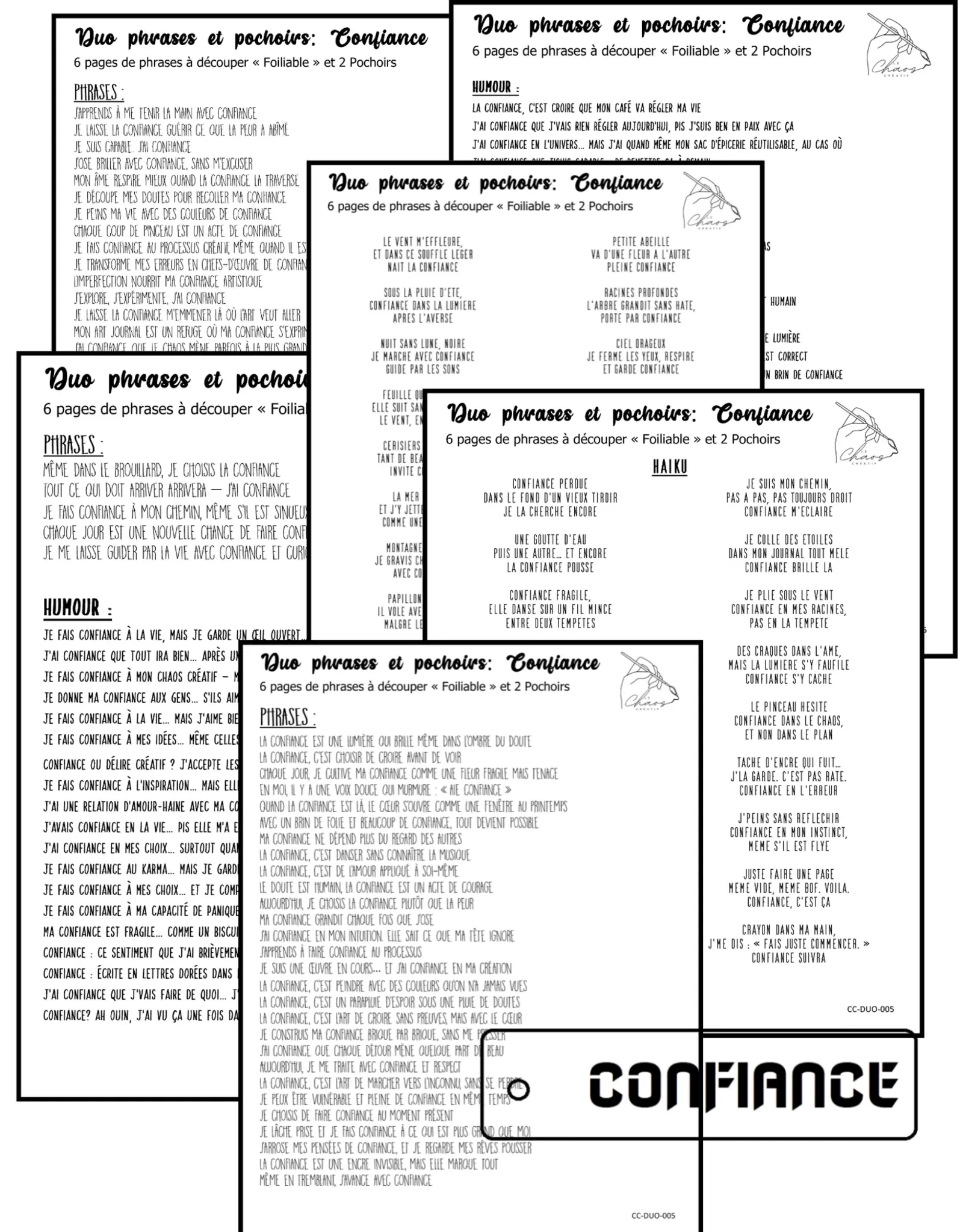 LE CHAOS CRÉATIF LE CHAOS CRÉATIF CONFIANCE FOILABLE CUT OUTS AND STENCIL DUO