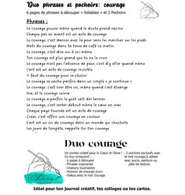 LE CHAOS CRÉATIF LE CHAOS CRÉATIF COURAGE FOILABLE CUT OUTS AND STENCIL DUO