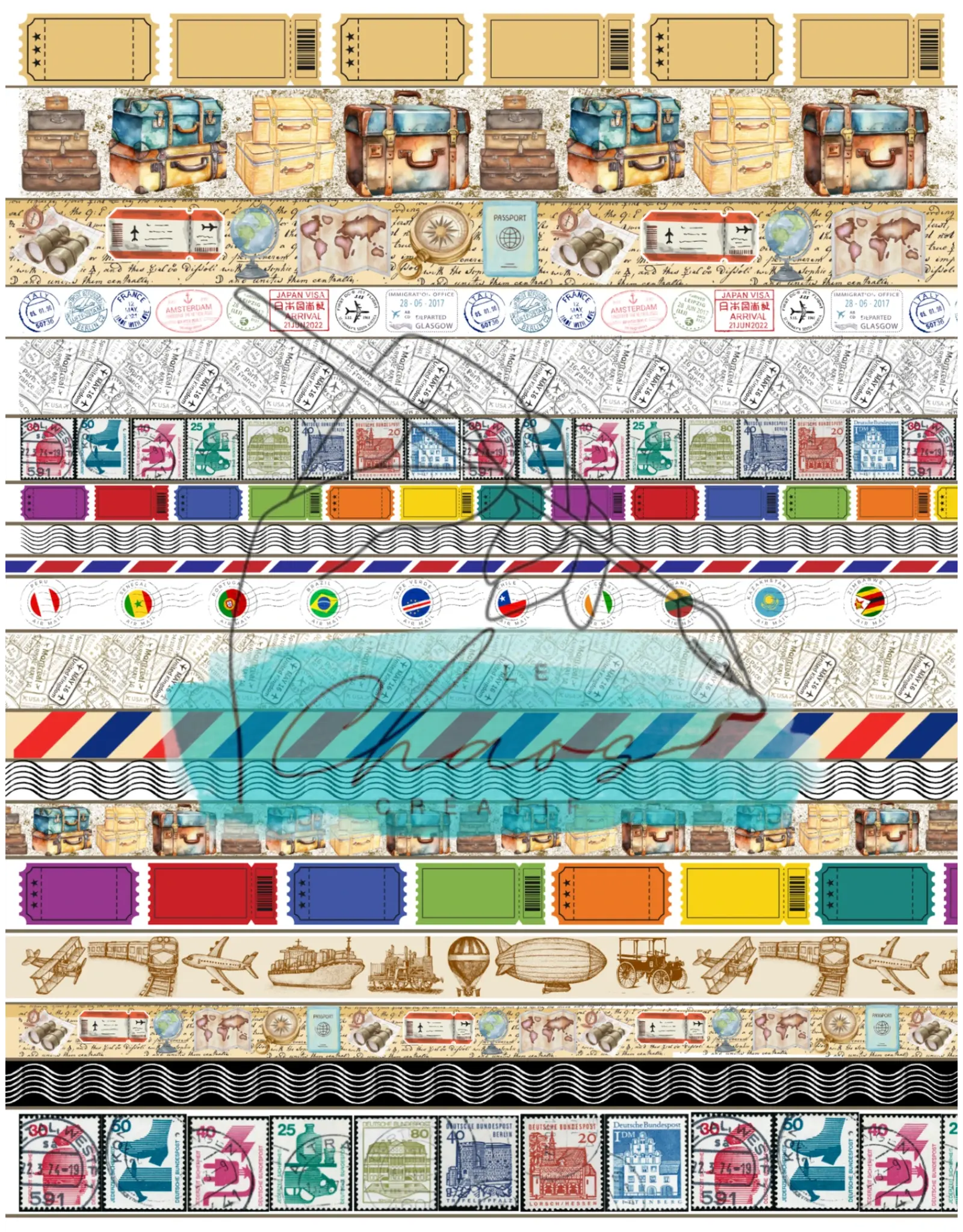 LE CHAOS CRÉATIF LE CHAOS CRÉATIF FEMMES DU MONDE WASHI TAPE