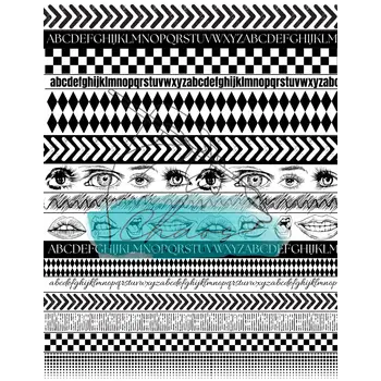 LE CHAOS CRÉATIF LE CHAOS CRÉATIF LES ESSENTIELS NOIR ET BLANC WASHI TAPE