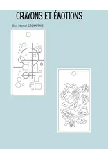 LE CHAOS CRÉATIF LE CHAOS CRÉATIF CRAYONS ET ÉMOTIONS GÉOMÉTRIE STENCIL SET