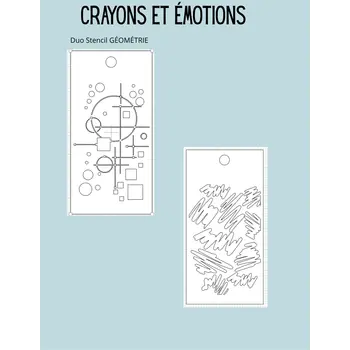 LE CHAOS CRÉATIF LE CHAOS CRÉATIF CRAYONS ET ÉMOTIONS GÉOMÉTRIE STENCIL SET
