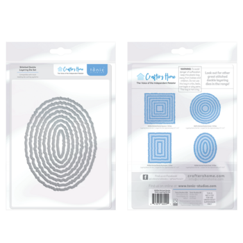 CRAFTERS HOME EXCLUSIVE TONIC STUDIOS STITCHED DECKLE OVALS LAYERING DIE SET