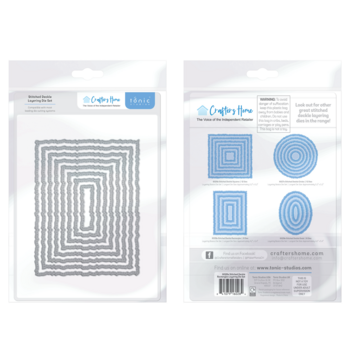 CRAFTERS HOME EXCLUSIVE TONIC STUDIOS STITCHED DECKLE RECTANGLES LAYERING DIE SET
