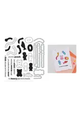 HERO ARTS HERO ARTS CARLY TEE LET'S STICK TOGETHER CLEAR STAMP AND DIE SET