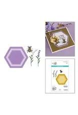 SPELLBINDERS SPELLBINDERS SIMPLE STORIES SIMPLE VINTAGE LAVENDER FIELDS HEXAGONS ETCHED DIE SET