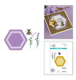 SPELLBINDERS SPELLBINDERS SIMPLE STORIES SIMPLE VINTAGE LAVENDER FIELDS HEXAGONS ETCHED DIE SET