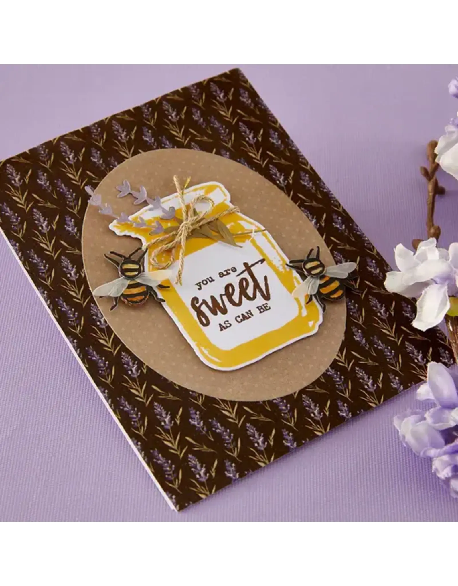 SPELLBINDERS SPELLBINDERS SIMPLE STORIES SIMPLE VINTAGE LAVENDER FIELDS STAMP AND DIE SET