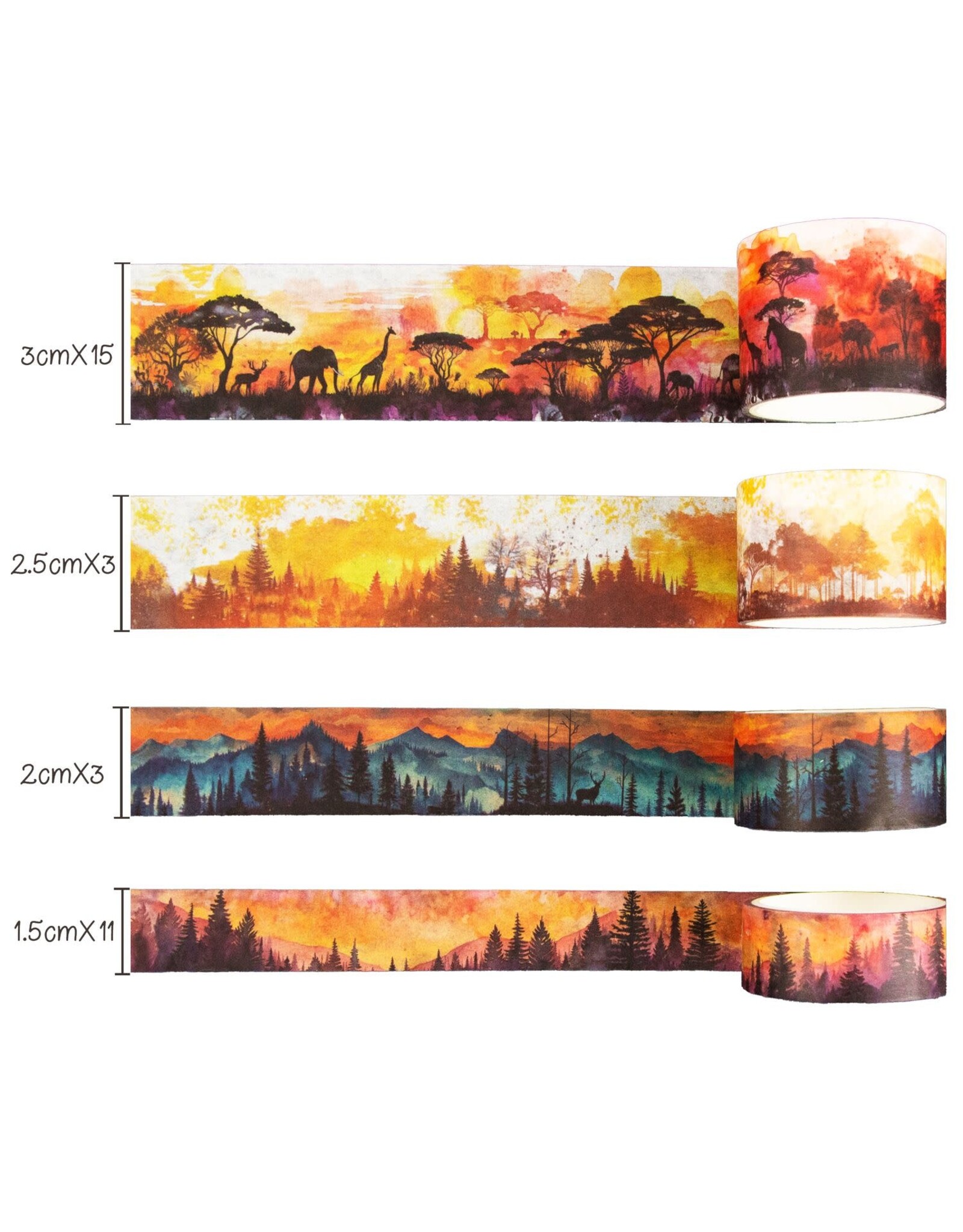 IEEBEE IEEBEE WHISPERING VALLEYS WASHI TAPE SET 32PK