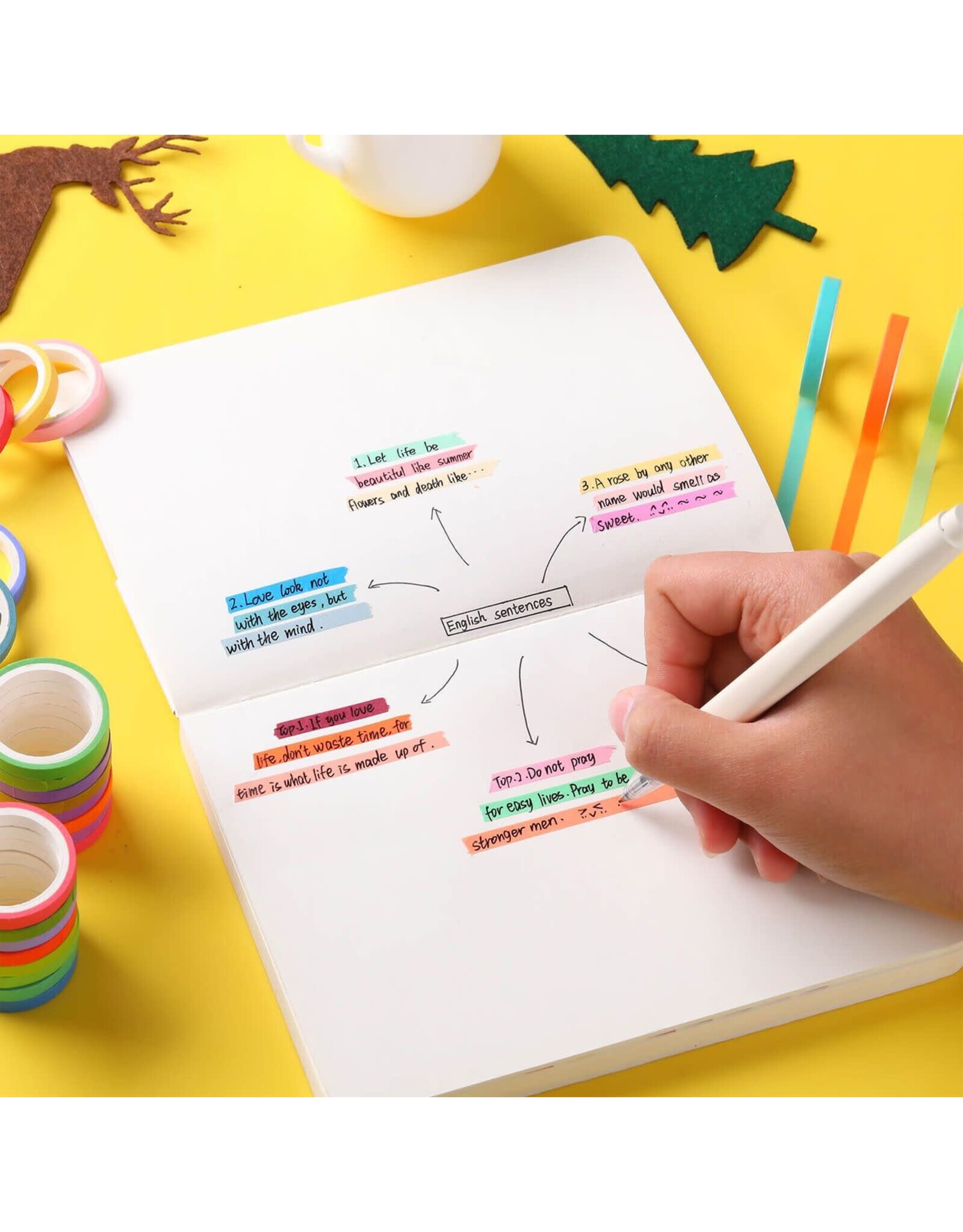 IEEBEE IEEBEE COLOR SYMPHONY WASHI TAPE SET 60PK