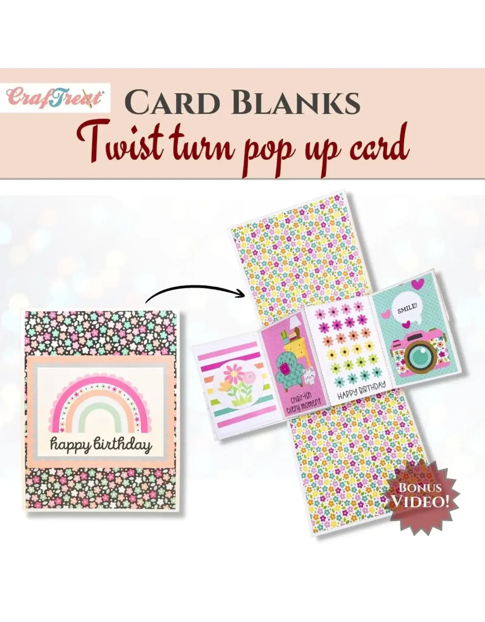 CRAFTREAT CRAFTREAT TWIST TURN POP UP CARD BLANKS