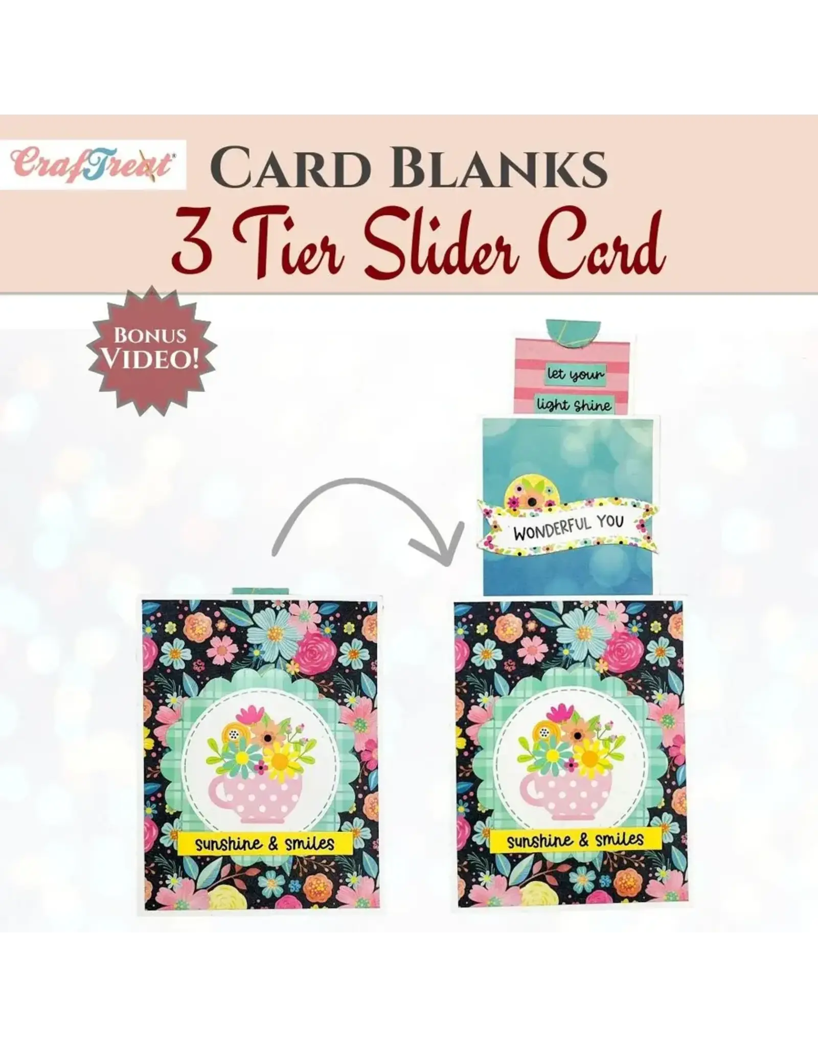 CRAFTREAT CRAFTREAT 3 TIER SLIDER CARD BLANKS