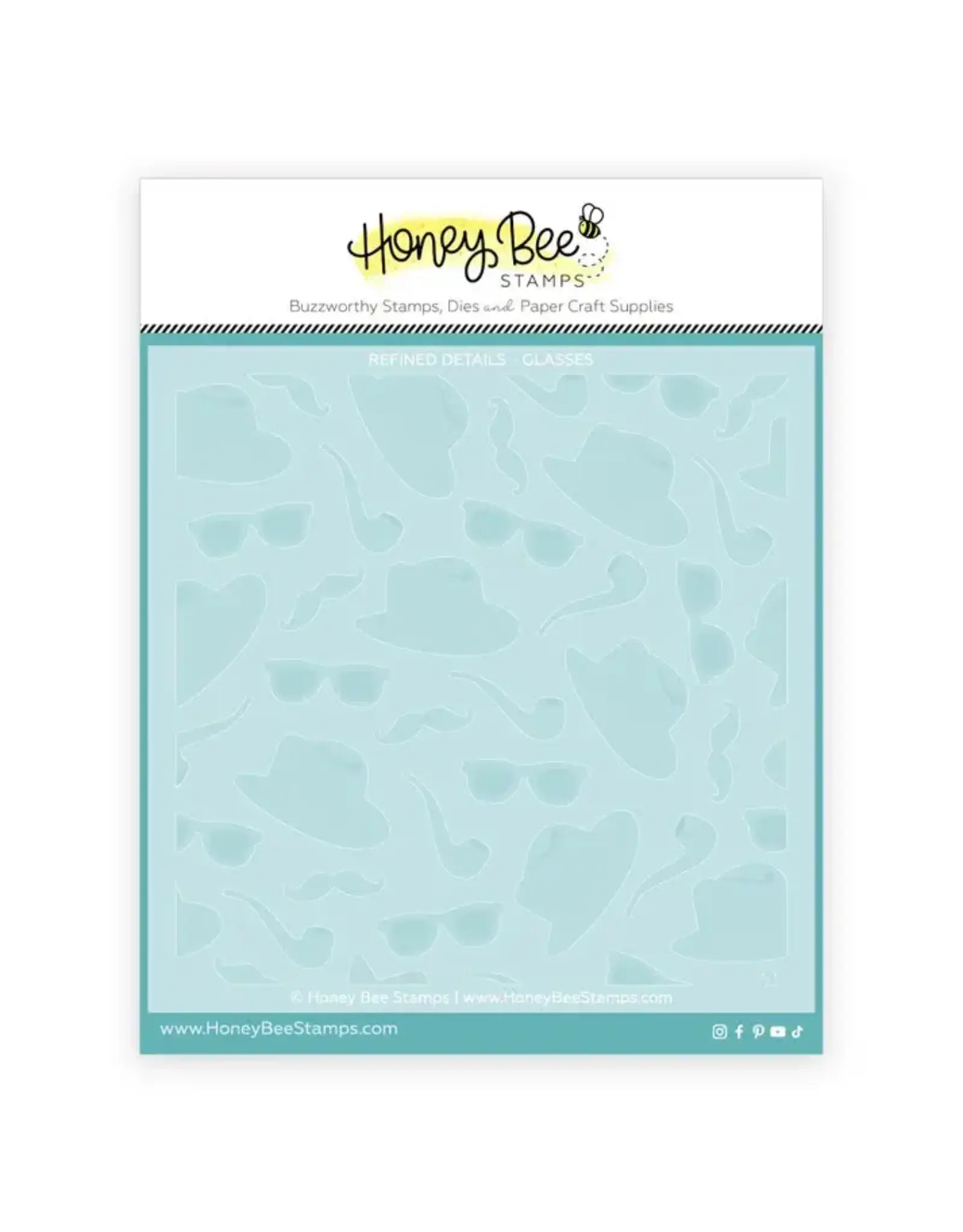 HONEY BEE HONEY BEE STAMPS REFINED DETAILS 6x6 LAYERING STENCIL SET 6/PK