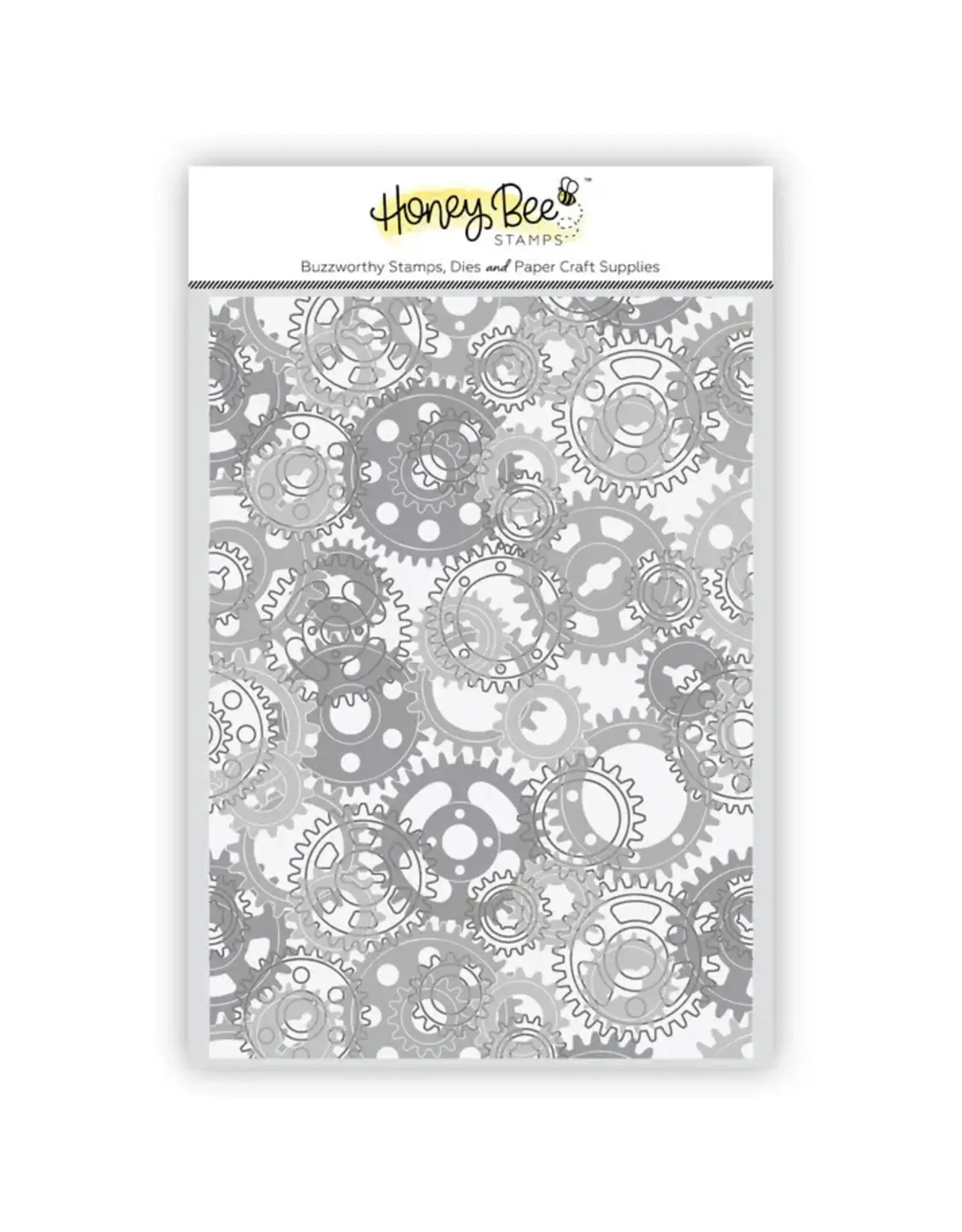 HONEY BEE HONEY BEE STAMPS GEARS 3D EMBOSSING FOLDER