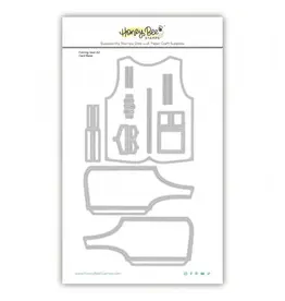 HONEY BEE HONEY BEE STAMPS LOVELY LAYERS: FISHING VEST A2 CARD BASE DIE SET