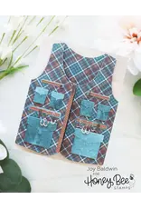 HONEY BEE HONEY BEE STAMPS LOVELY LAYERS: FISHING VEST A2 CARD BASE DIE SET