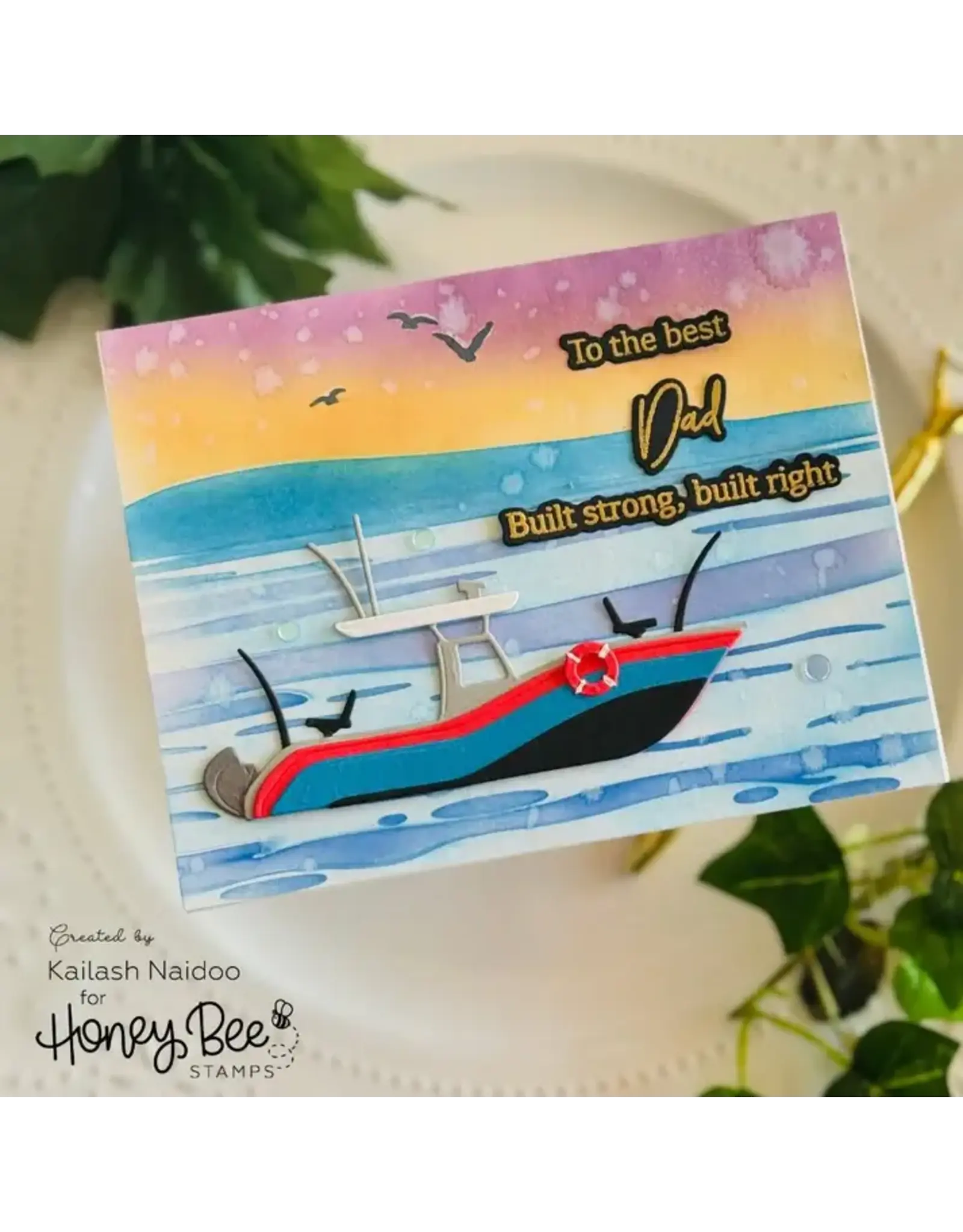 HONEY BEE HONEY BEE STAMPS LOVELY LAYERS: BOAT DIE SET