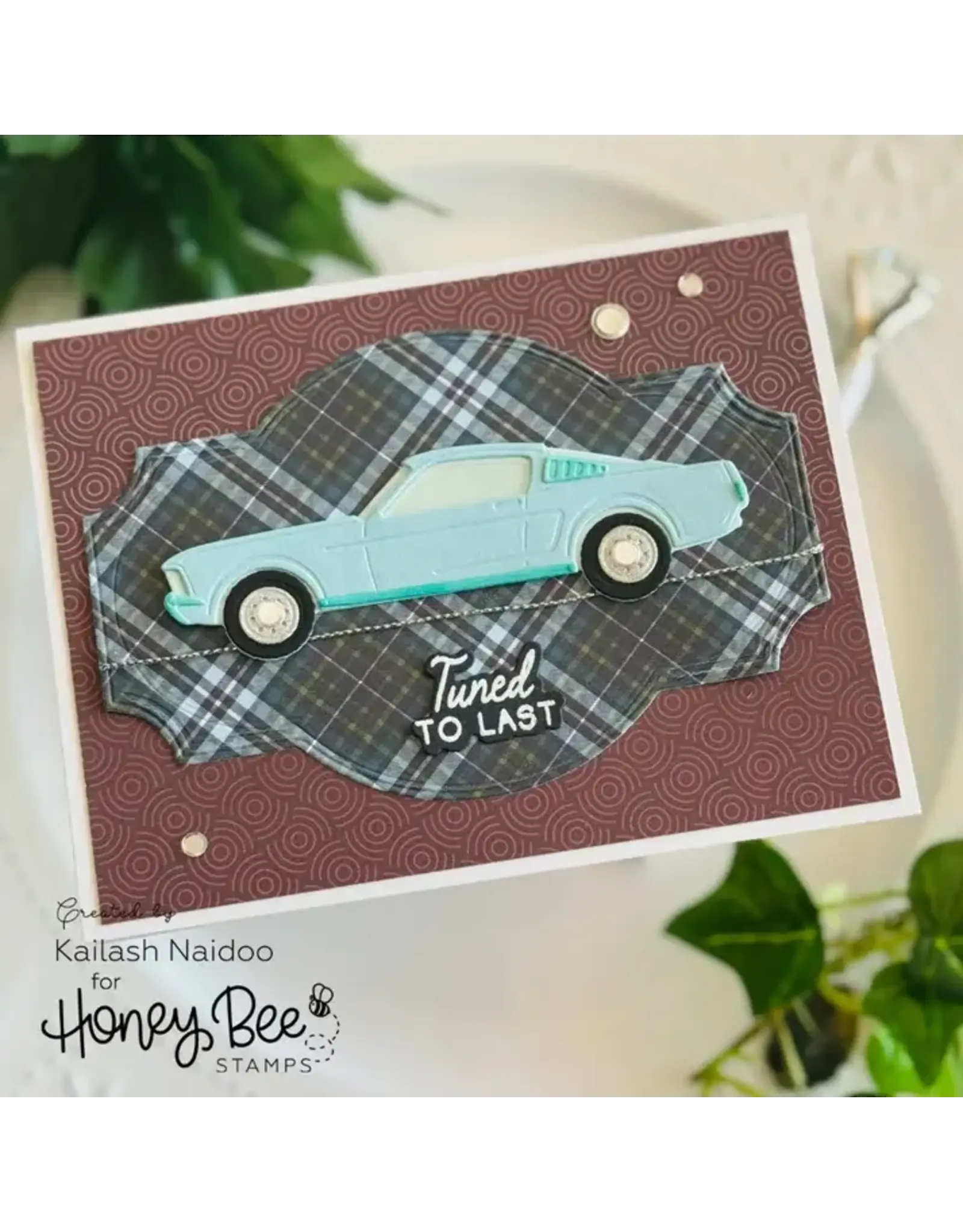 HONEY BEE HONEY BEE STAMPS LOVELY LAYERS: MUSCLE CAR DIE SET