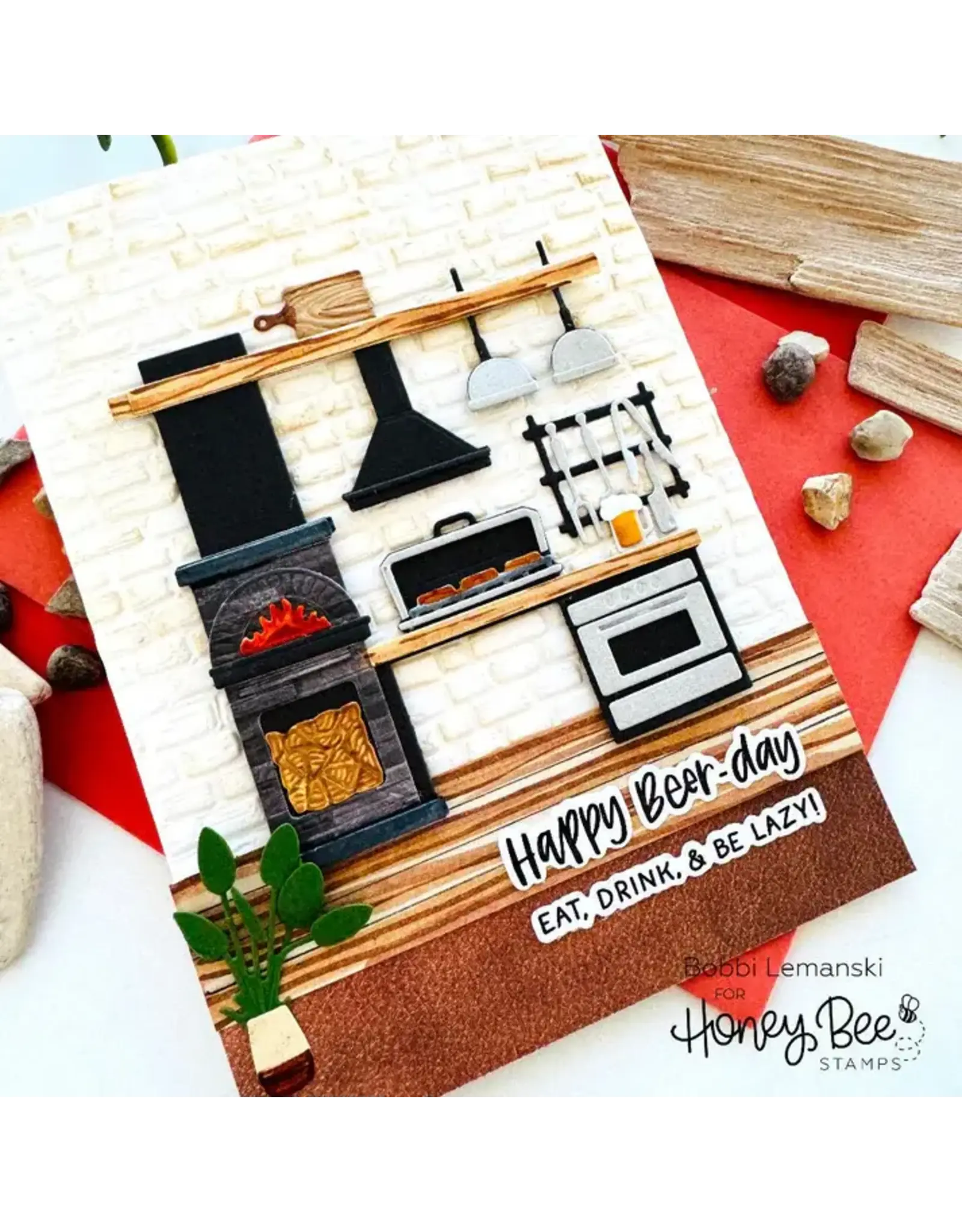 HONEY BEE HONEY BEE STAMPS LOVELY LAYERS: OUTDOOR KITCHEN DIE SET