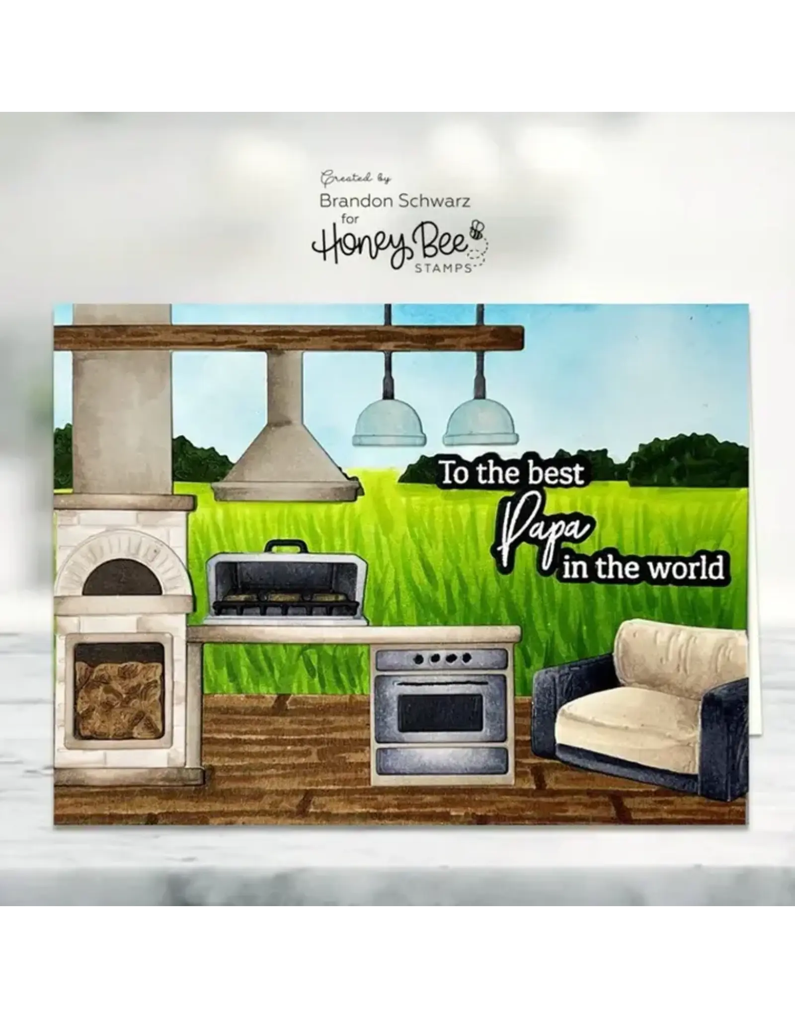 HONEY BEE HONEY BEE STAMPS LOVELY LAYERS: OUTDOOR KITCHEN DIE SET