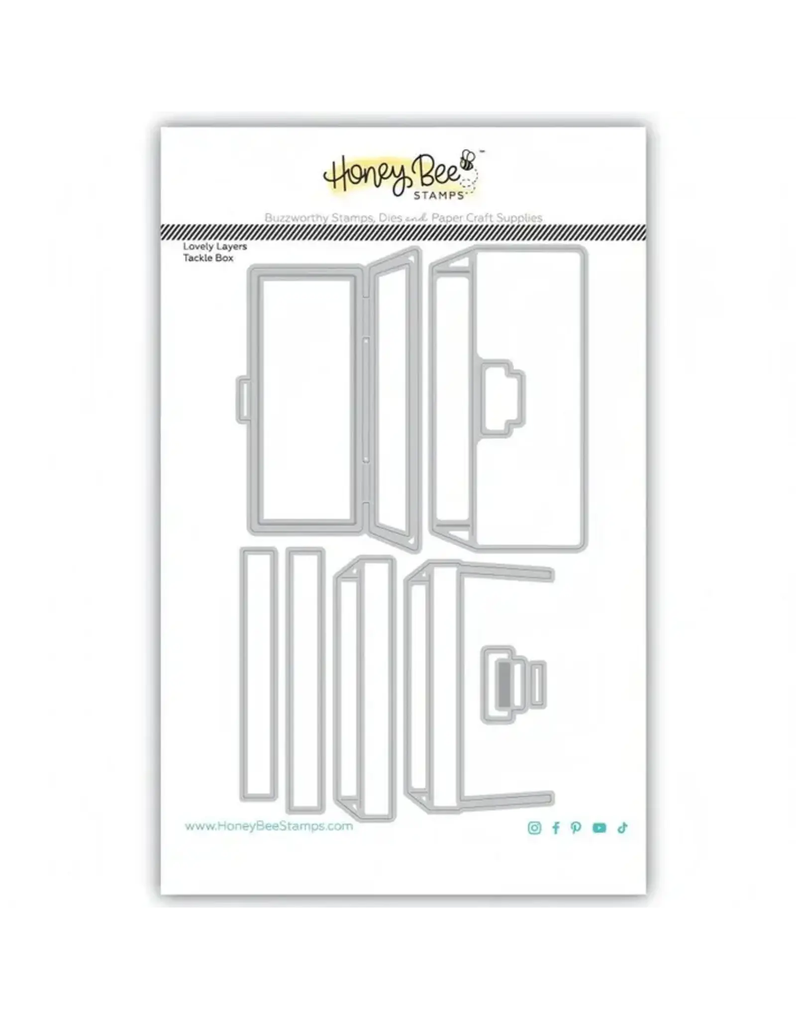 HONEY BEE HONEY BEE STAMPS LOVELY LAYERS: TACKLE BOX DIE SET