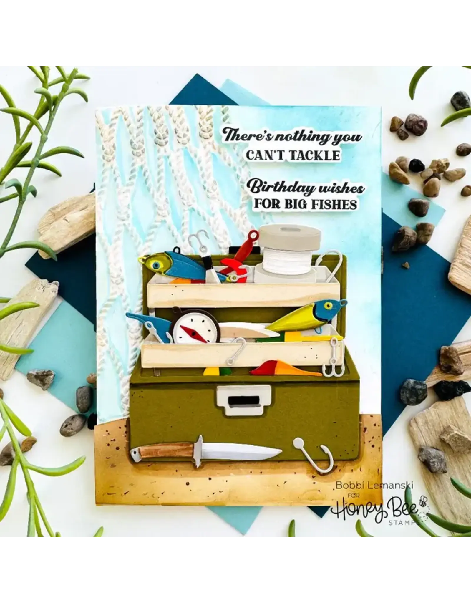 HONEY BEE HONEY BEE STAMPS LOVELY LAYERS: TACKLE BOX DIE SET