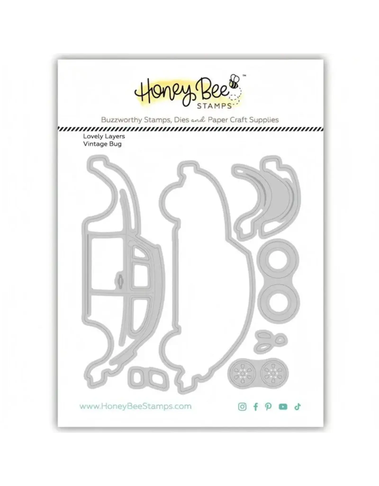 HONEY BEE HONEY BEE STAMPS LOVELY LAYERS: VINTAGE BUG DIE SET