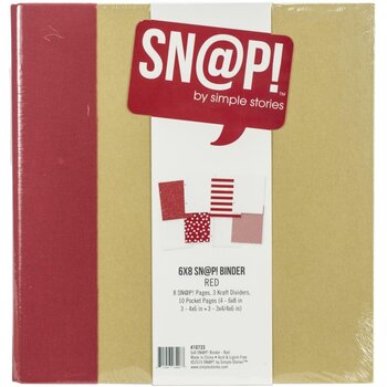 SIMPLE STORIES SIMPLE STORIES SN@P! RED BINDER ALBUM 6X8