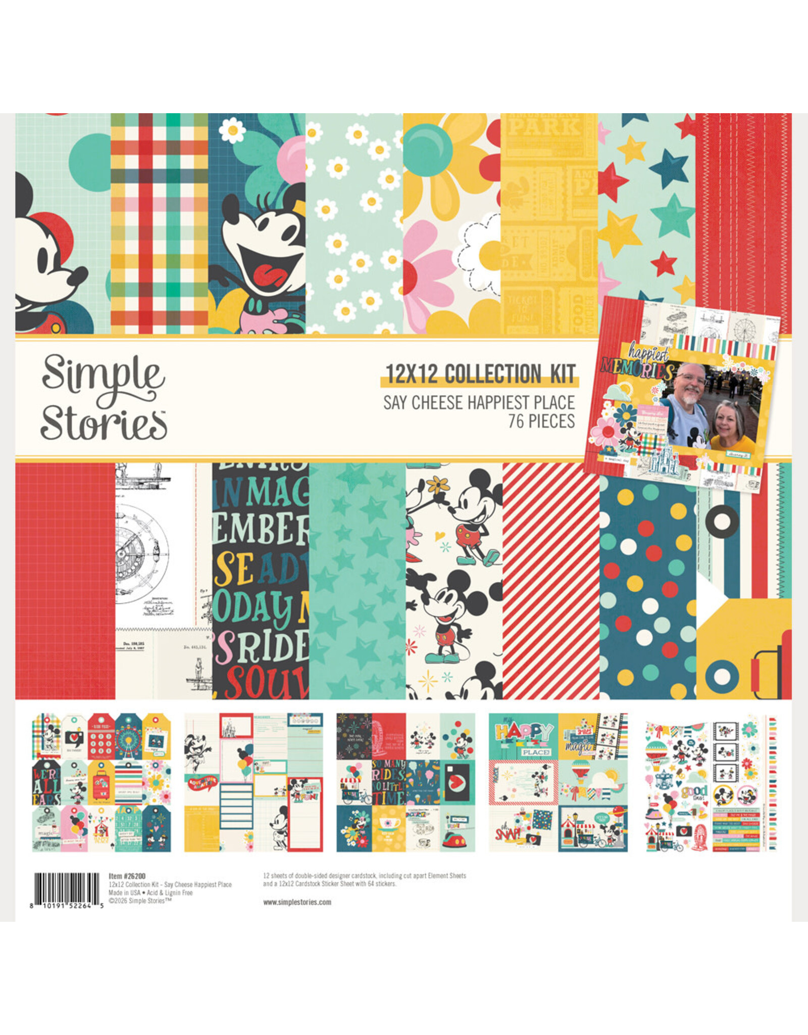 SIMPLE STORIES SIMPLE STORIES SAY CHEESE HAPPIEST PLACE 12x12 COLLECTION KIT