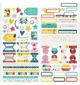 SIMPLE STORIES SIMPLE STORIES SAY CHEESE HAPPIEST PLACE 12x12 CARDSTOCK STICKERS BASICS