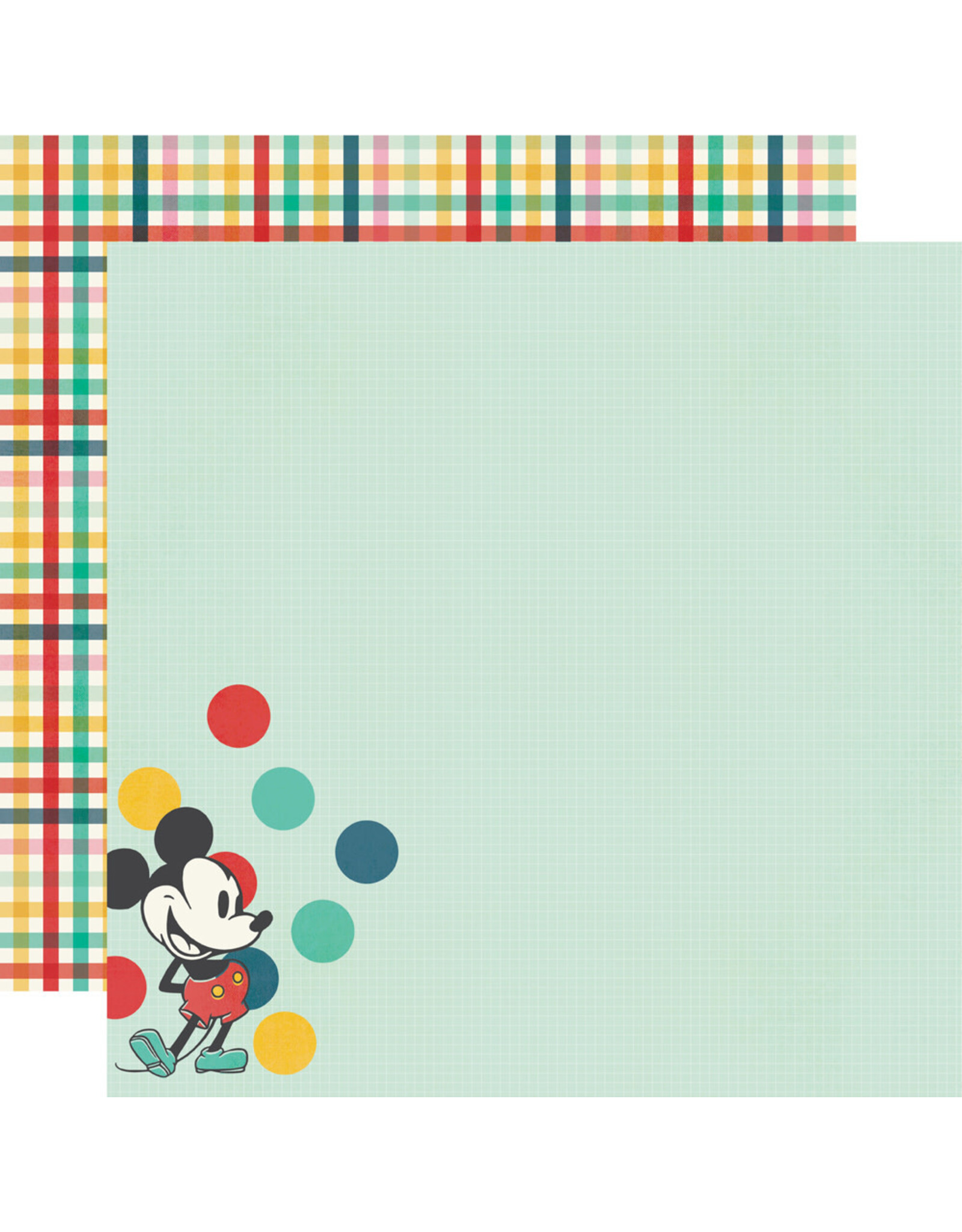 SIMPLE STORIES SIMPLE STORIES SAY CHEESE HAPPIEST PLACE MEETING THE MOUSE 12x12 CARDSTOCK