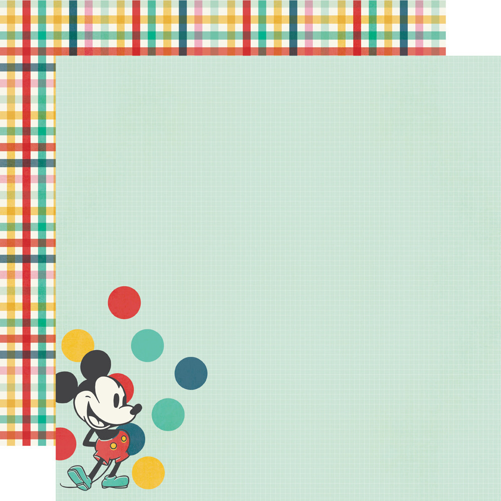 SIMPLE STORIES SIMPLE STORIES SAY CHEESE HAPPIEST PLACE MEETING THE MOUSE 12x12 CARDSTOCK