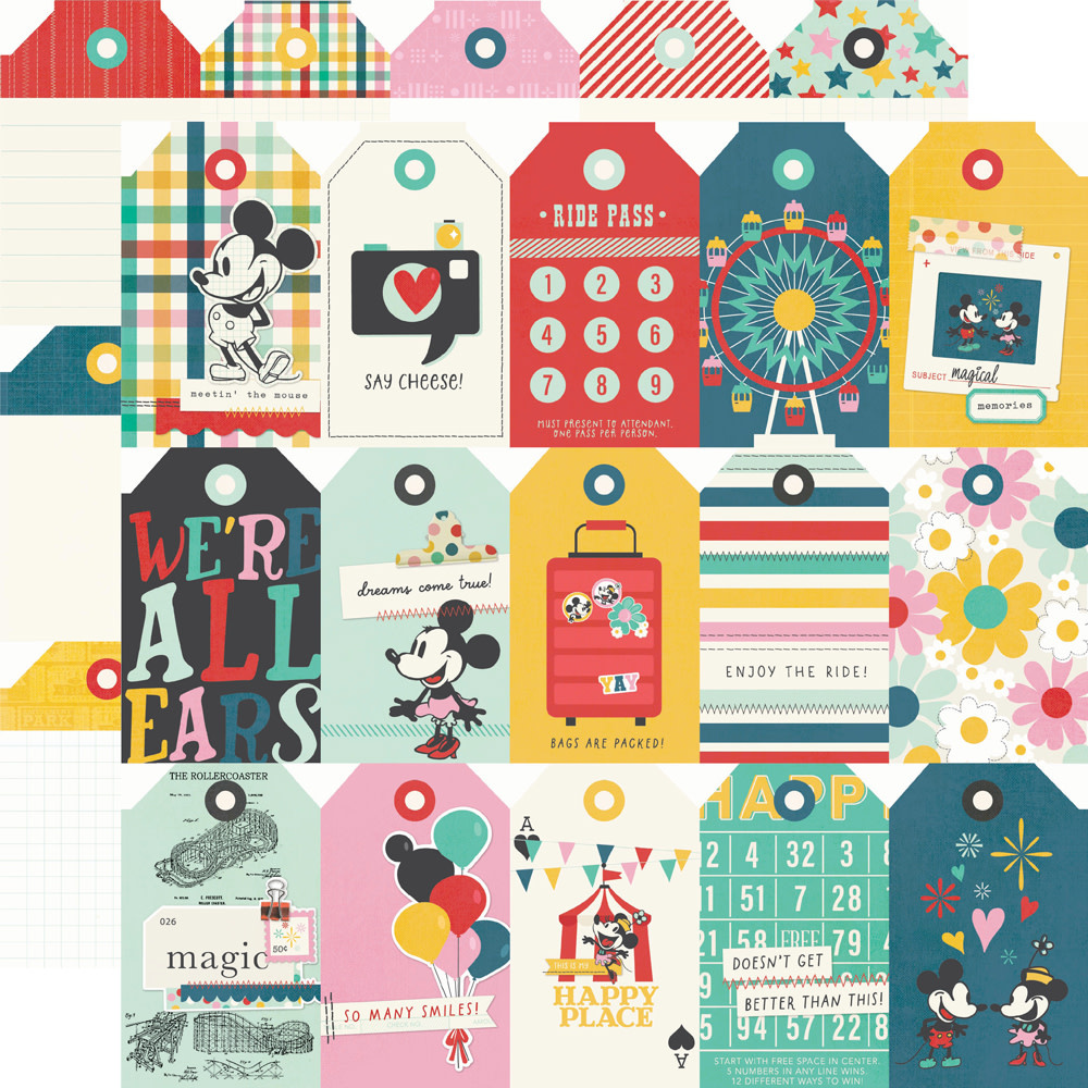 SIMPLE STORIES SIMPLE STORIES SAY CHEESE HAPPIEST PLACE TAG ELEMENTS 12x12 CARDSTOCK