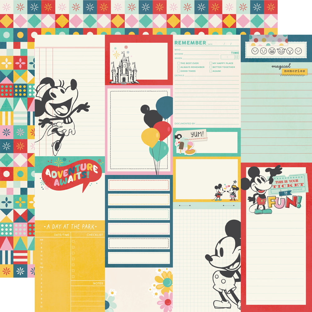 SIMPLE STORIES SIMPLE STORIES SAY CHEESE HAPPIEST PLACE JOURNAL ELEMENTS 12x12 CARDSTOCK