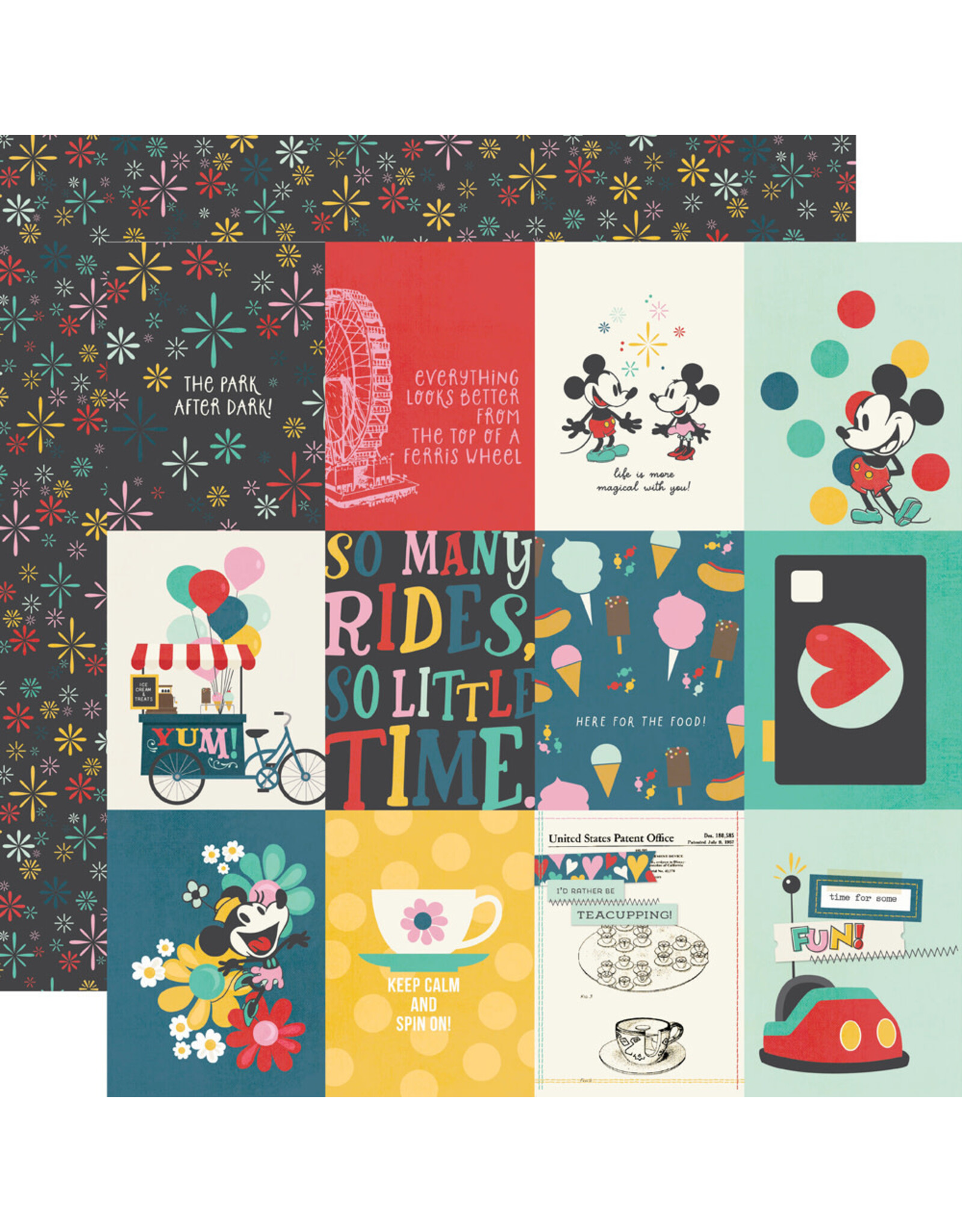 SIMPLE STORIES SIMPLE STORIES SAY CHEESE HAPPIEST PLACE 3x4 ELEMENTS 12x12 CARDSTOCK