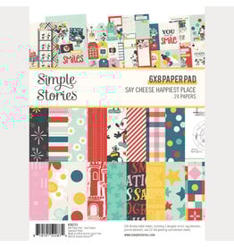 SIMPLE STORIES SIMPLE STORIES SAY CHEESE HAPPIEST PLACE 6x8 PAPER PAD 24 SHEETS