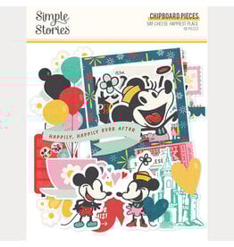 SIMPLE STORIES SIMPLE STORIES SAY CHEESE HAPPIEST PLACE CHIPBOARD PIECES 58/PK