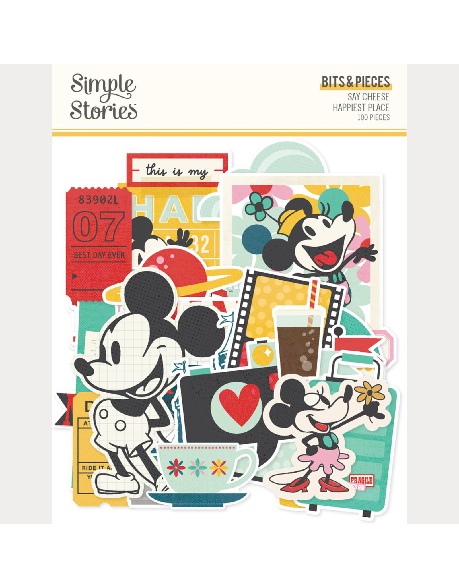 SIMPLE STORIES SIMPLE STORIES SAY CHEESE HAPPIEST PLACE BITS & PIECES 100/PK