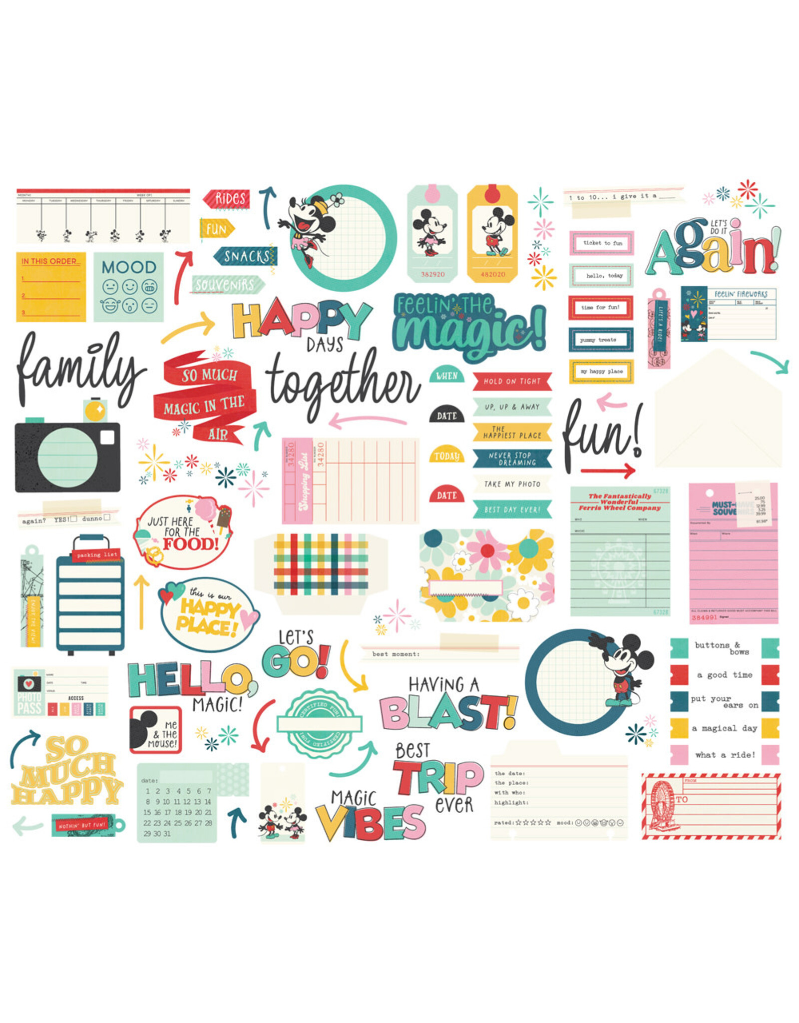 SIMPLE STORIES SIMPLE STORIES SAY CHEESE HAPPIEST PLACE JOURNAL BITS & PIECES 89/PK