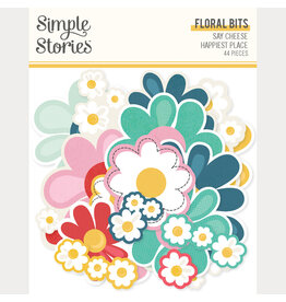 SIMPLE STORIES SIMPLE STORIES SAY CHEESE HAPPIEST PLACE FLORAL BITS & PIECES 44/PK